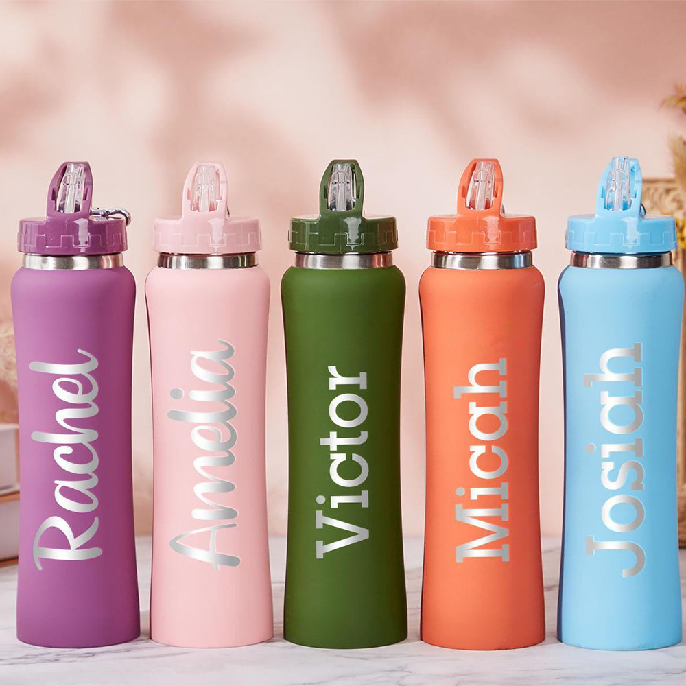 Sports Equipment Types - Personalized Name Stainless Steel Water Bottle