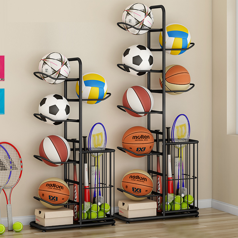 Sports Equipment Types - Sports Ball Storage Rack Basketball Badminton