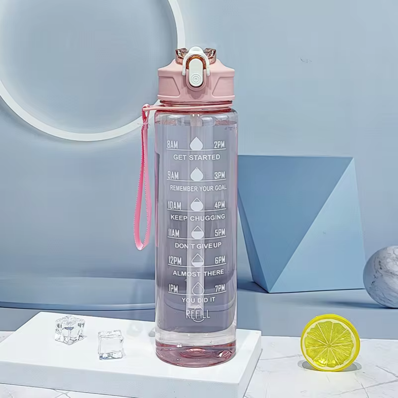900ml Sports Bottle With Time  - Sports Equipment Types ulasan dan harga