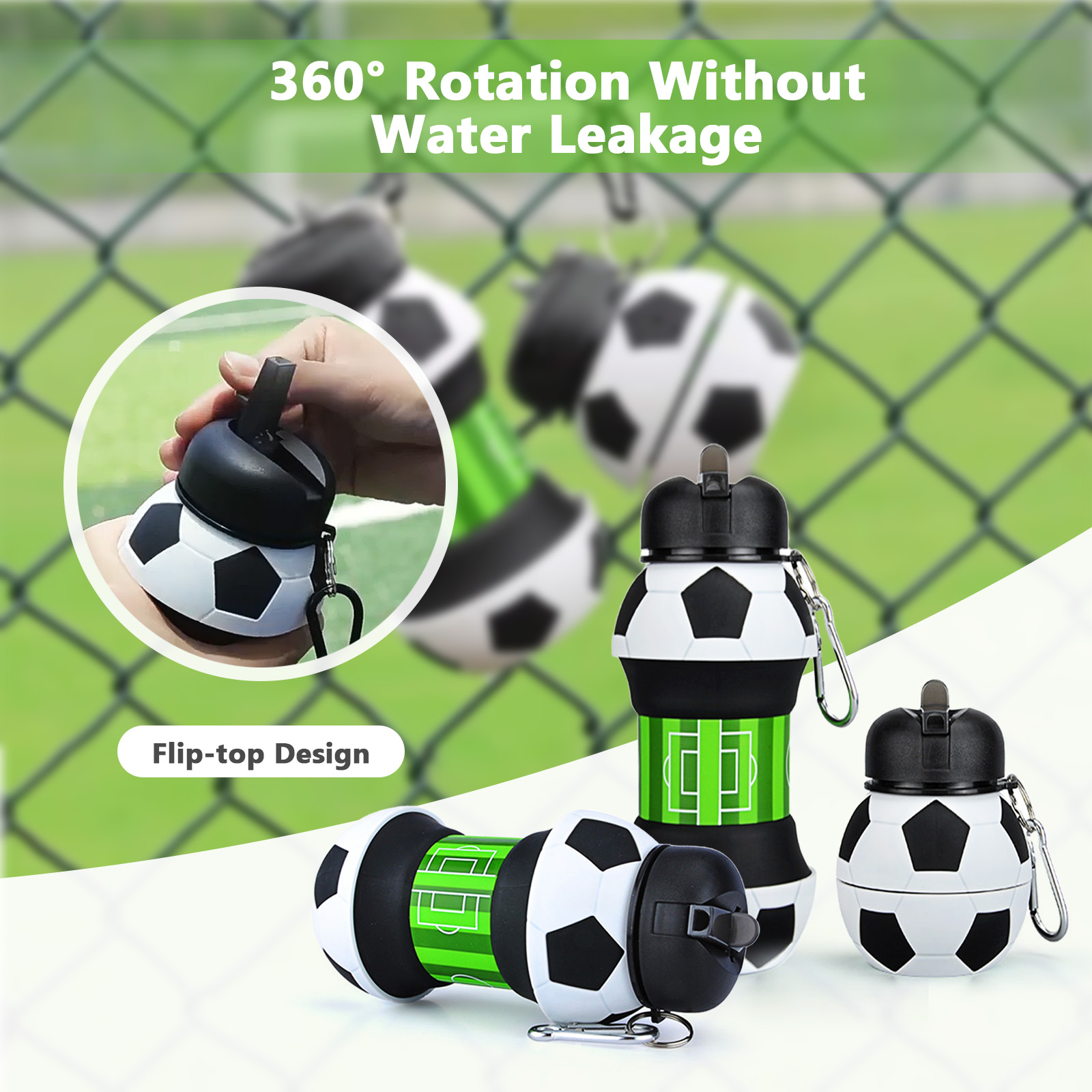 550ml Foldable Football Water  - Sports Equipment Types ulasan dan harga